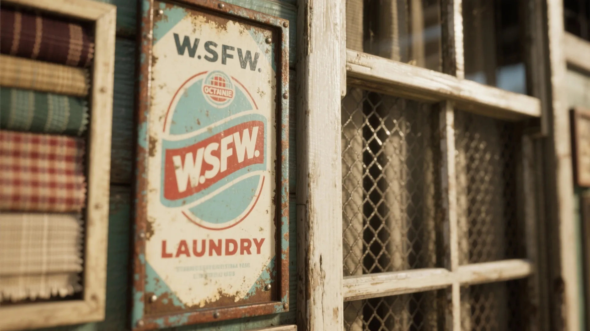 5. Vintage finds and upcycled signage for character