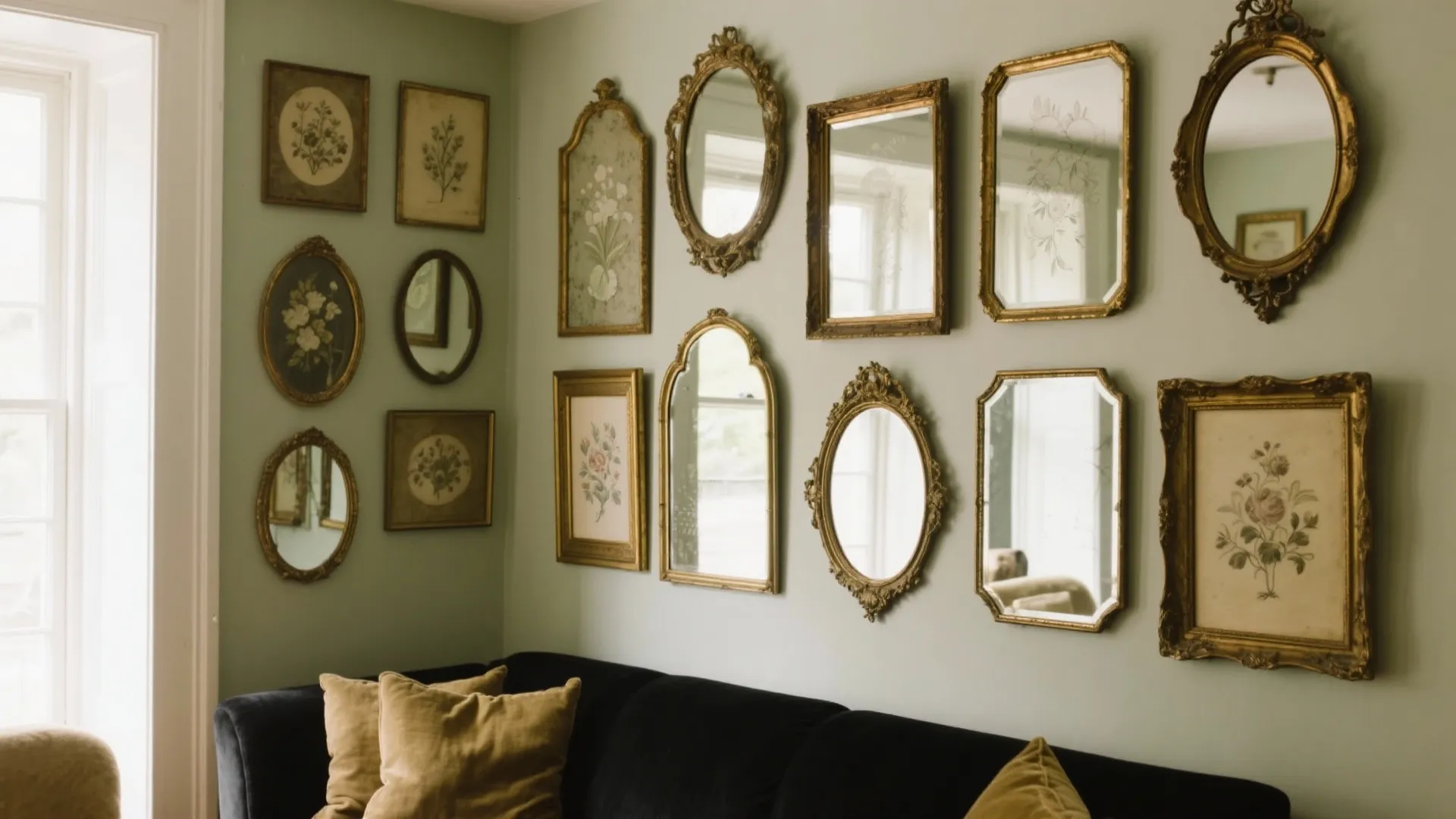Vintage Mirror Gallery Wall