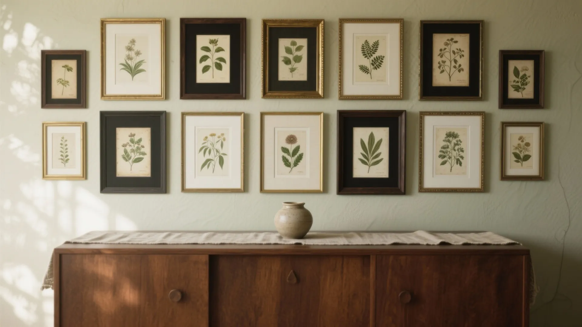 Vintage Botanical Gallery Wall