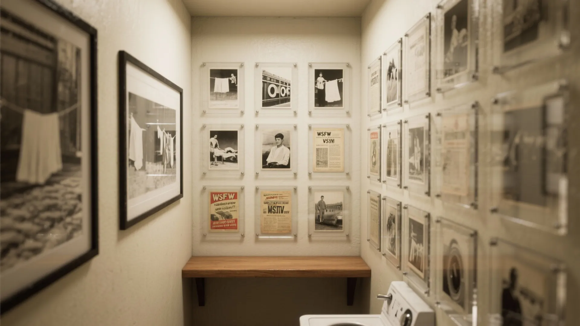 1. Gallery Wall of Vintage Laundry Photos