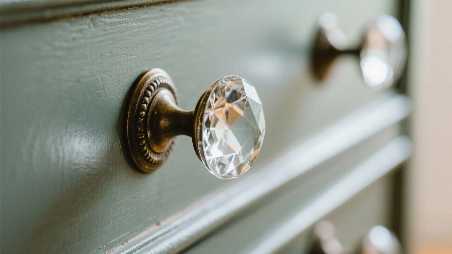 10. Vintage Glass Pulls