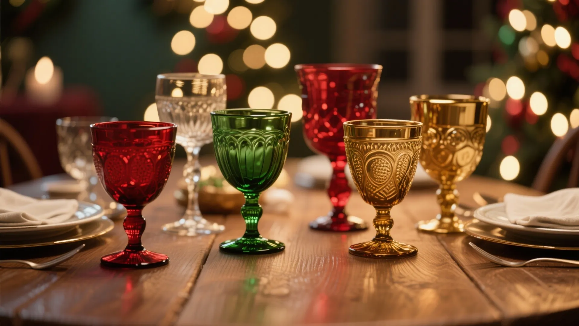 3. Mismatched Vintage Glassware