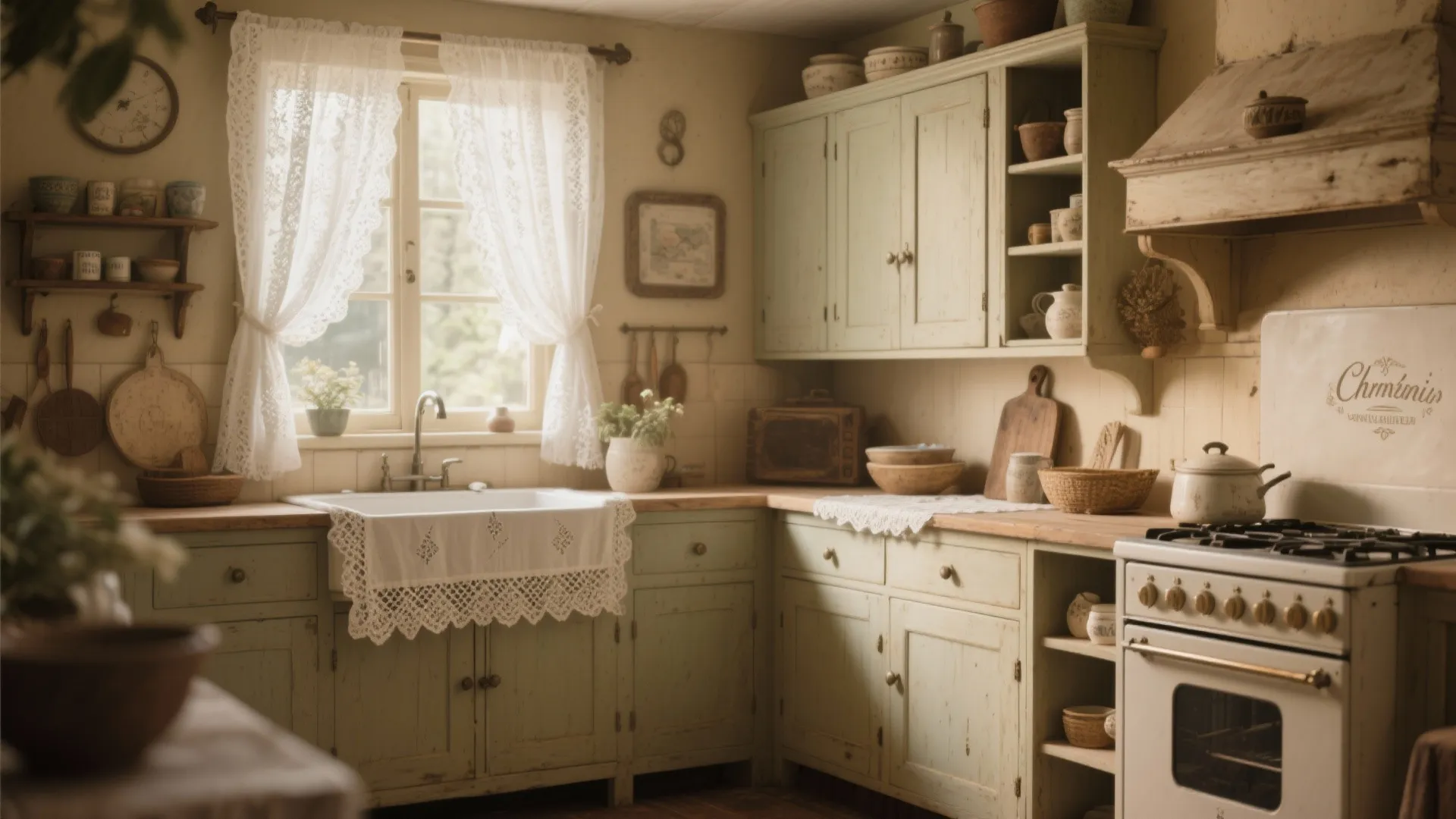 9. Vintage Lace Curtains