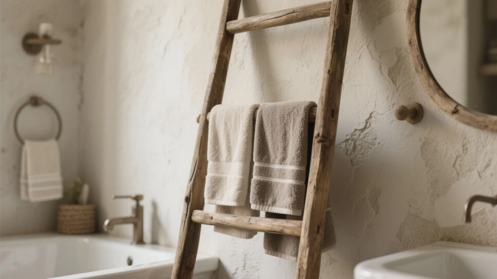 7. Vintage Ladder Rack