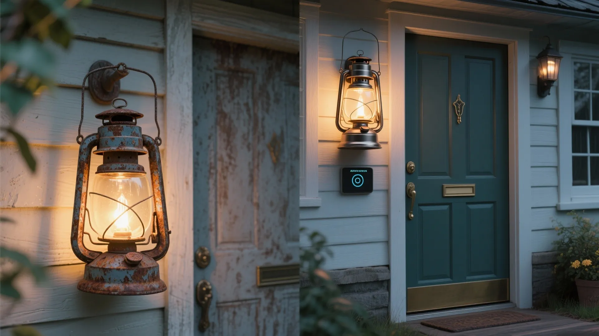 5. Vintage Lanterns with Modern Tech