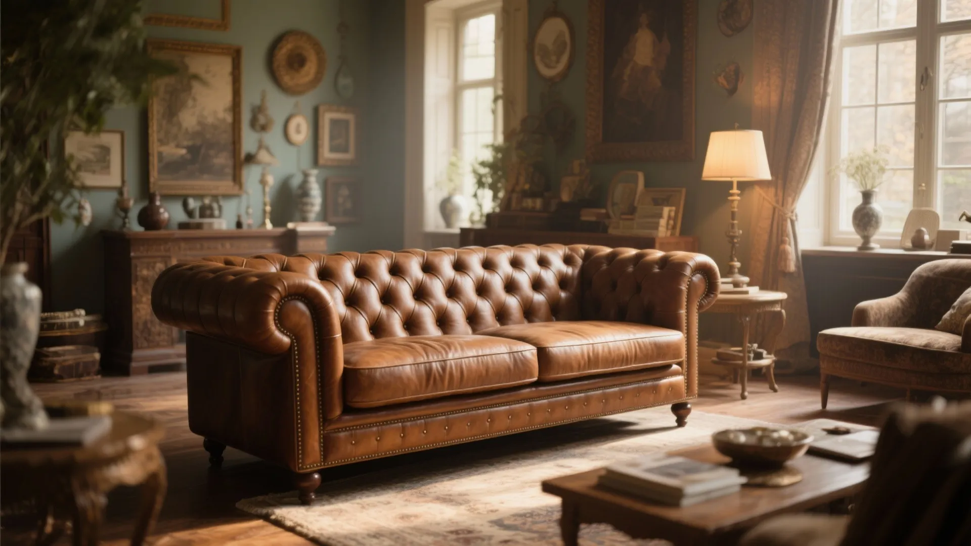 Vintage Leather Chesterfield