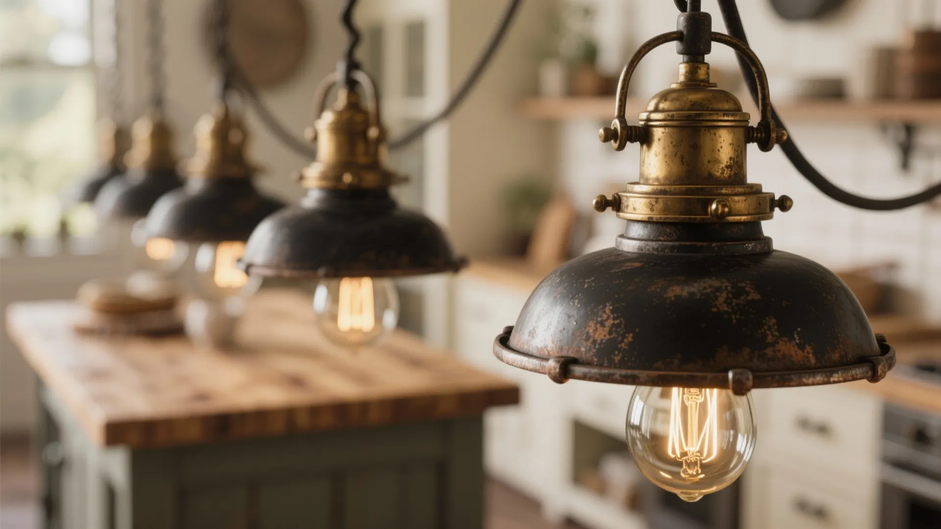 4. Mix Metals & Vintage Lighting