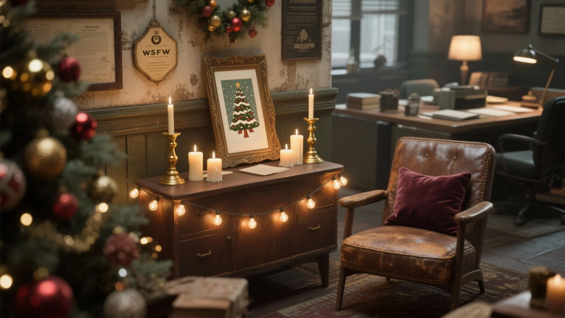 Vintage Office Holiday Lounge