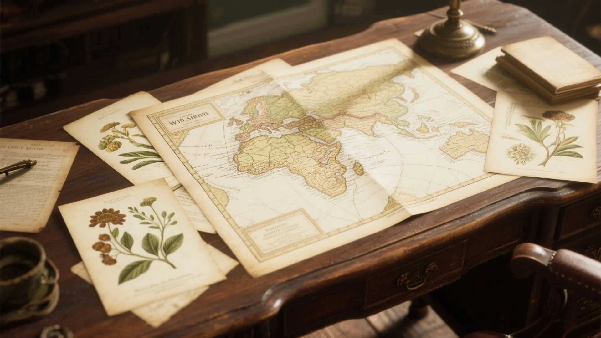 7. Vintage Maps or Botanical Prints