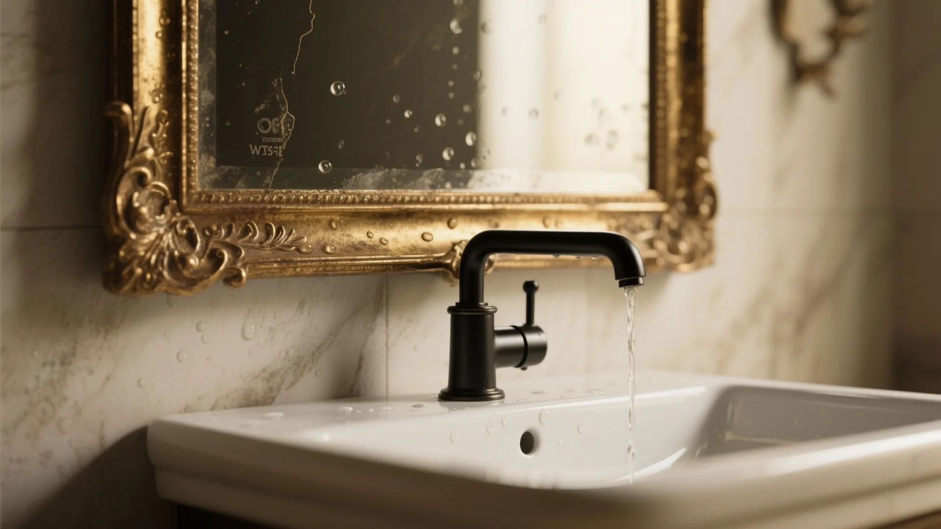 2. Mix Vintage Mirrors with Modern Fixtures