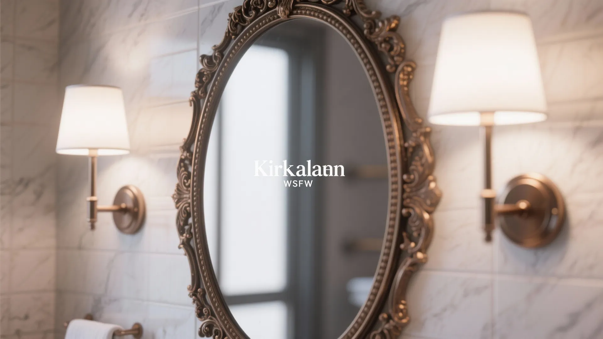2. Vintage Mirrors with Modern Lighting