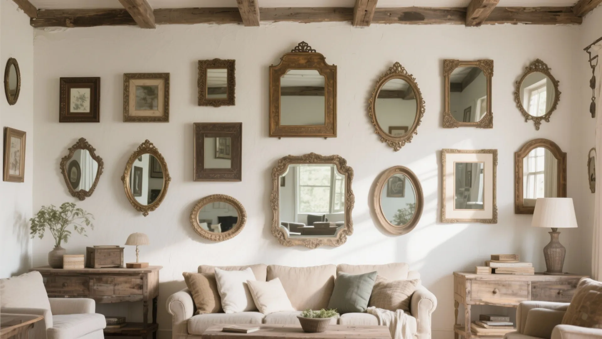 4. Vintage Mirrors for Depth