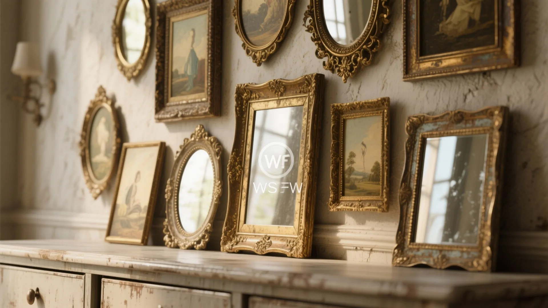 5. Mirrored art and vintage finds