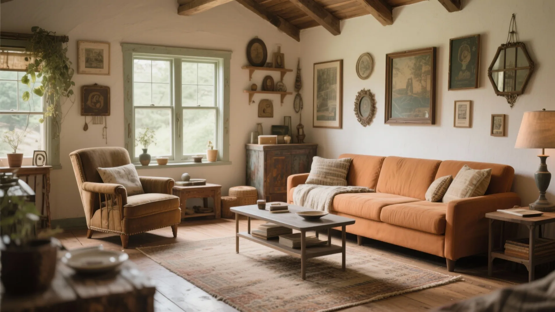 3. Vintage Mix-and-Match Furniture