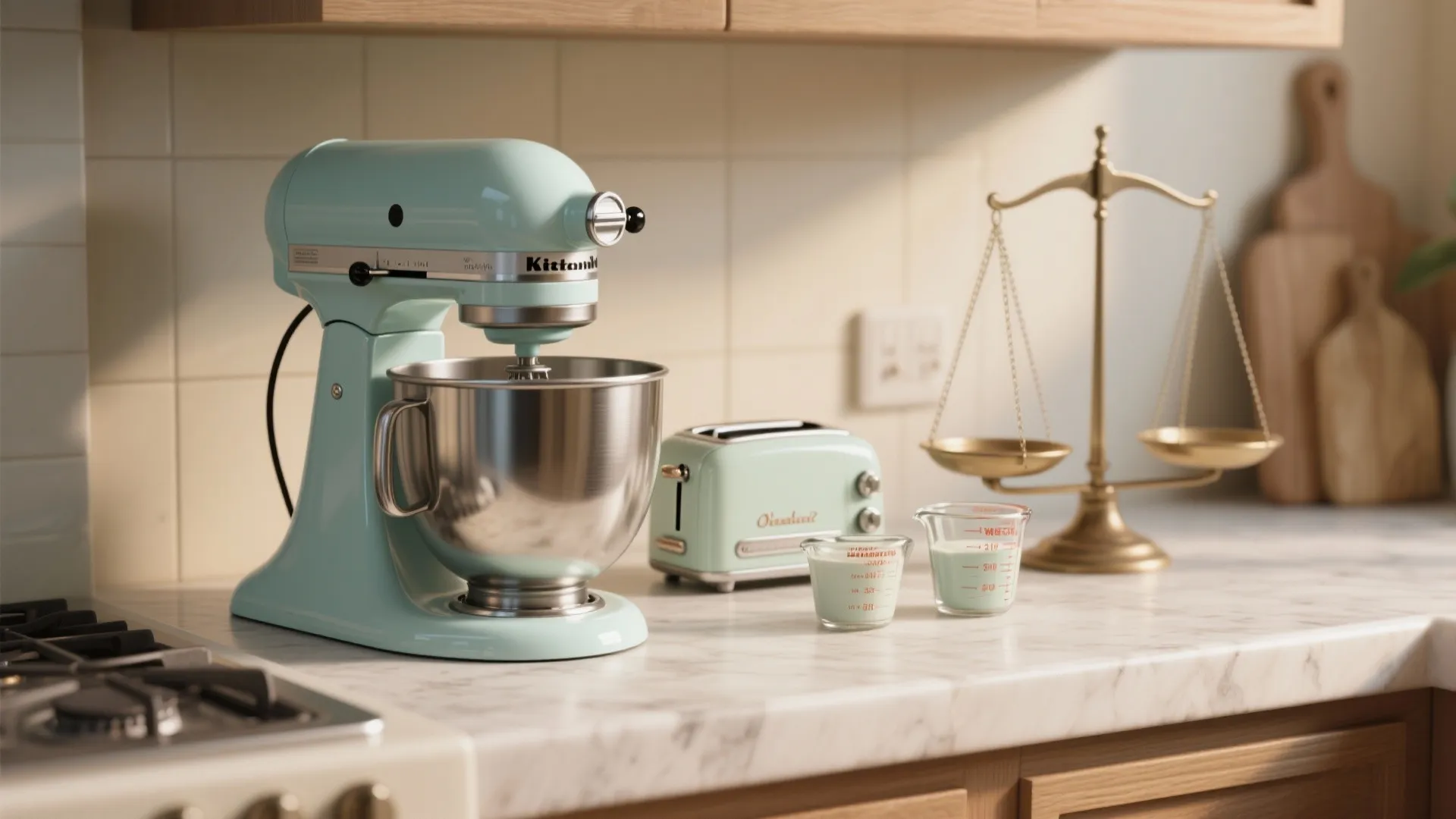 5. Vintage mixers and small countertop gadgets as accents