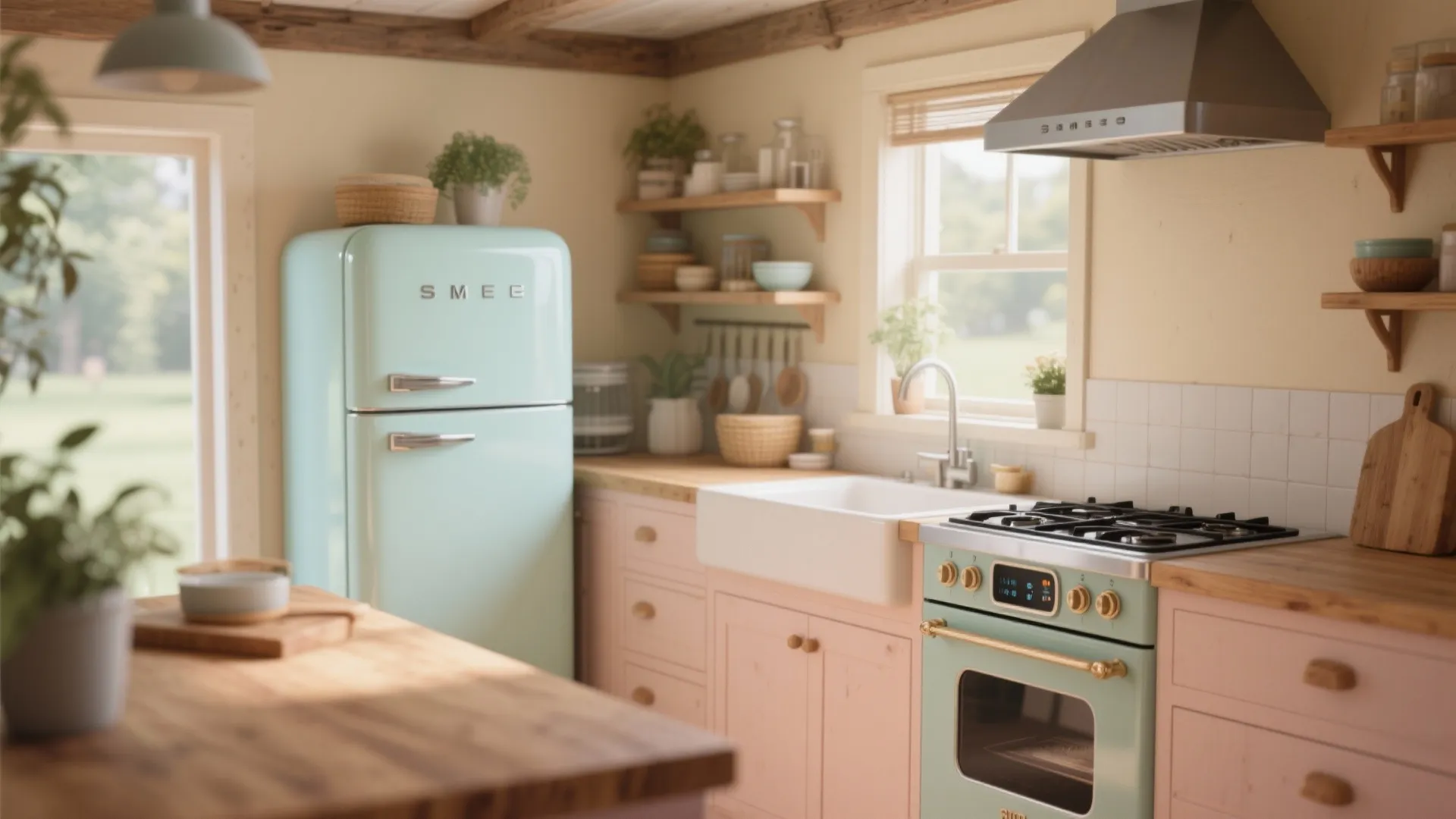 3. Mix of Vintage and Modern Appliances