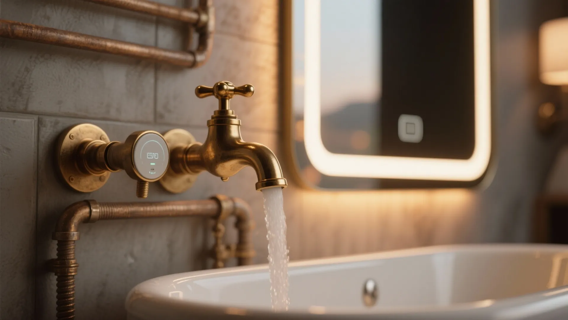 3. Mix vintage fixtures with modern conveniences