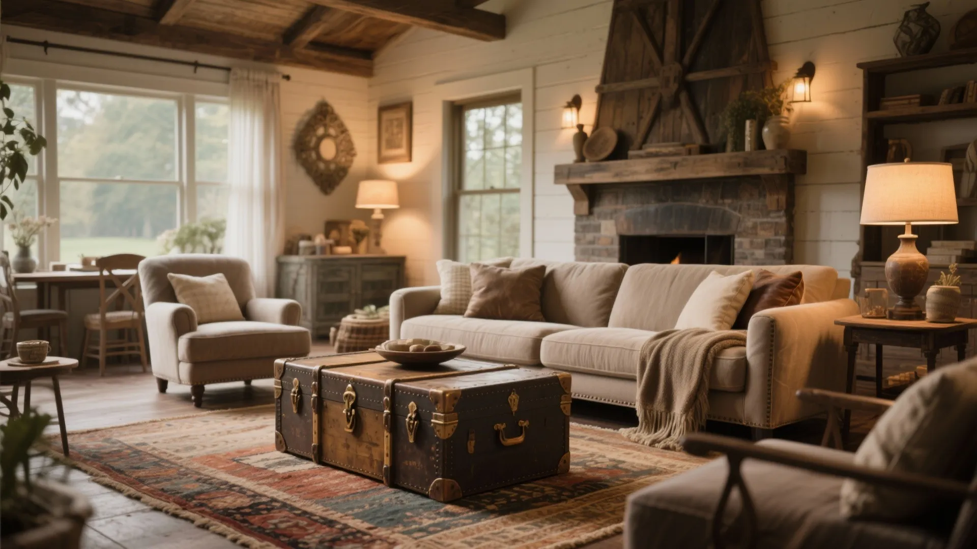 4. Vintage Furniture with Modern Comfort