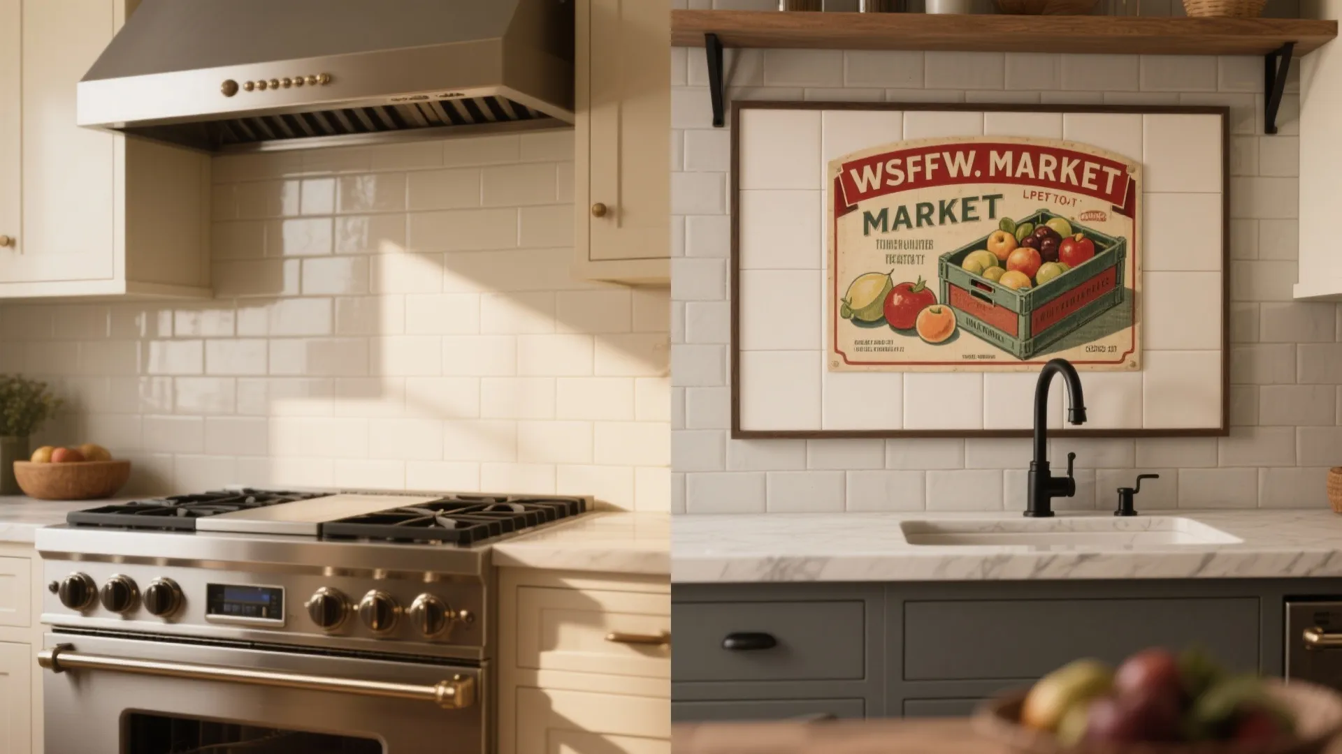 Vintage Market Fruit Label Panels: Nostalgic Statement