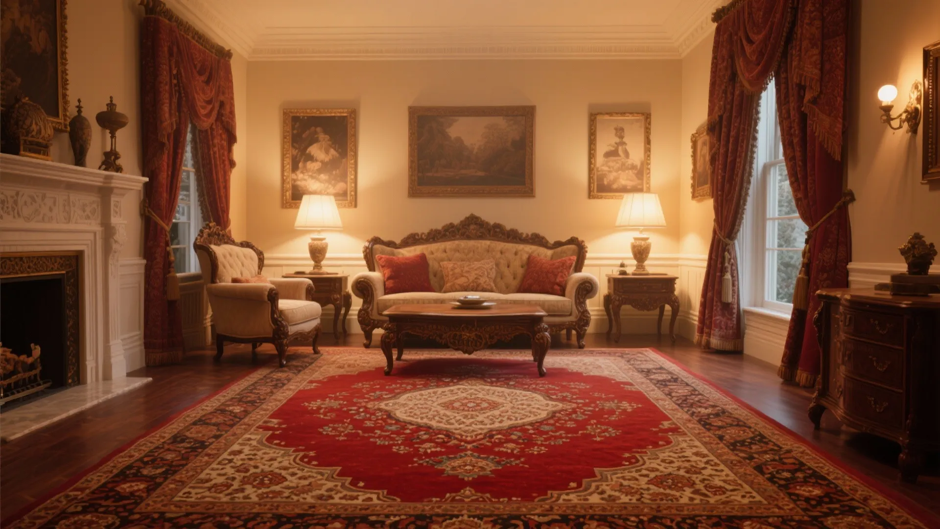 7. Vintage Persian Rug Charm