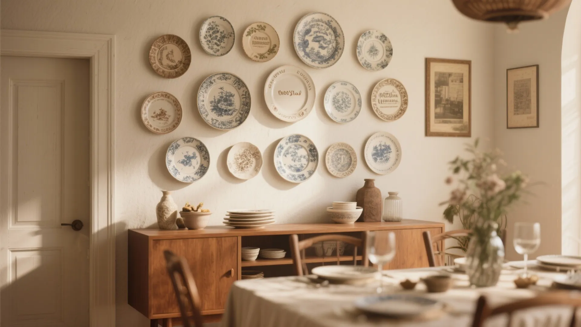 8. Vintage Plate Displays