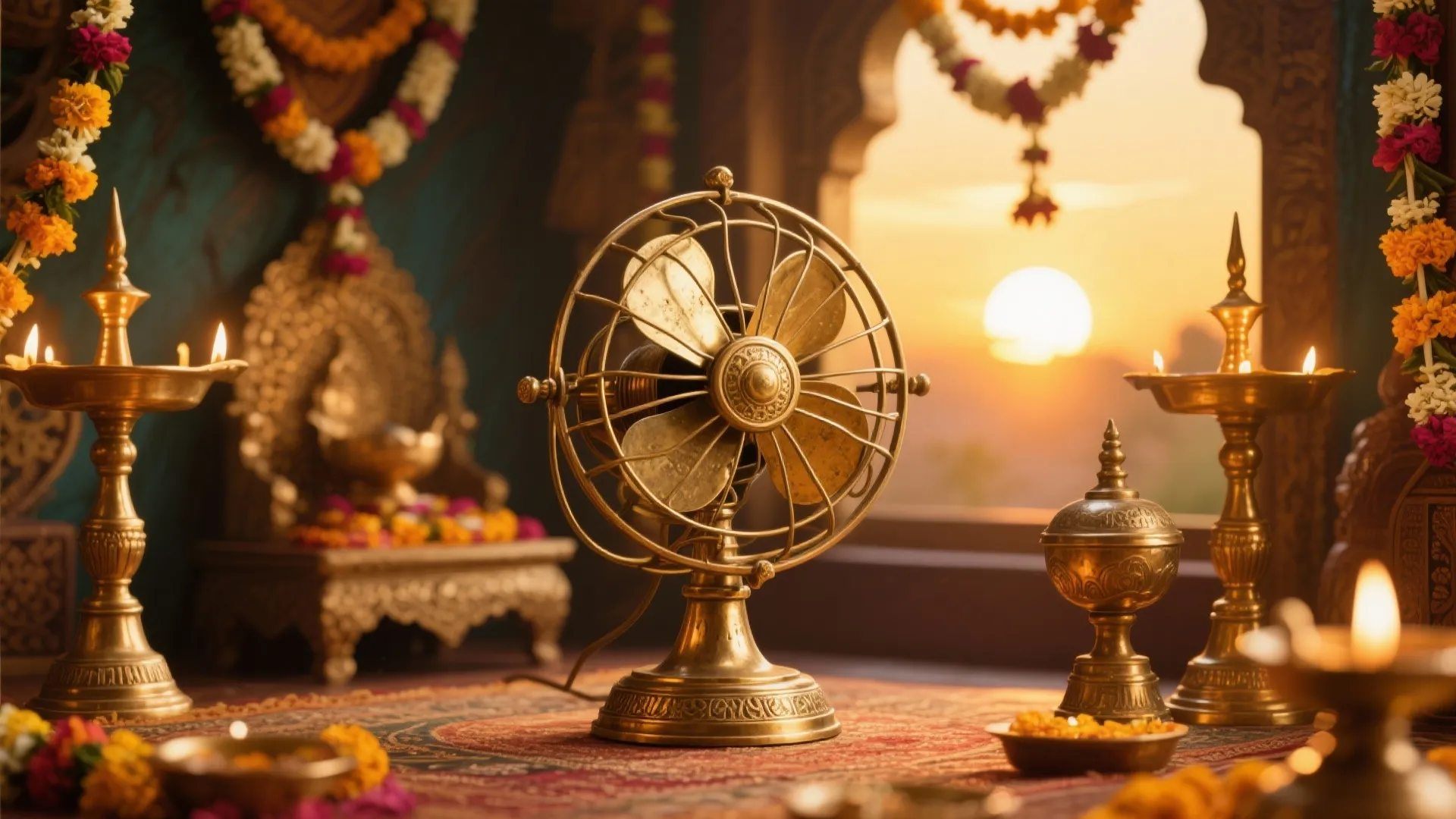 4. Decorative Vintage-Style Fans