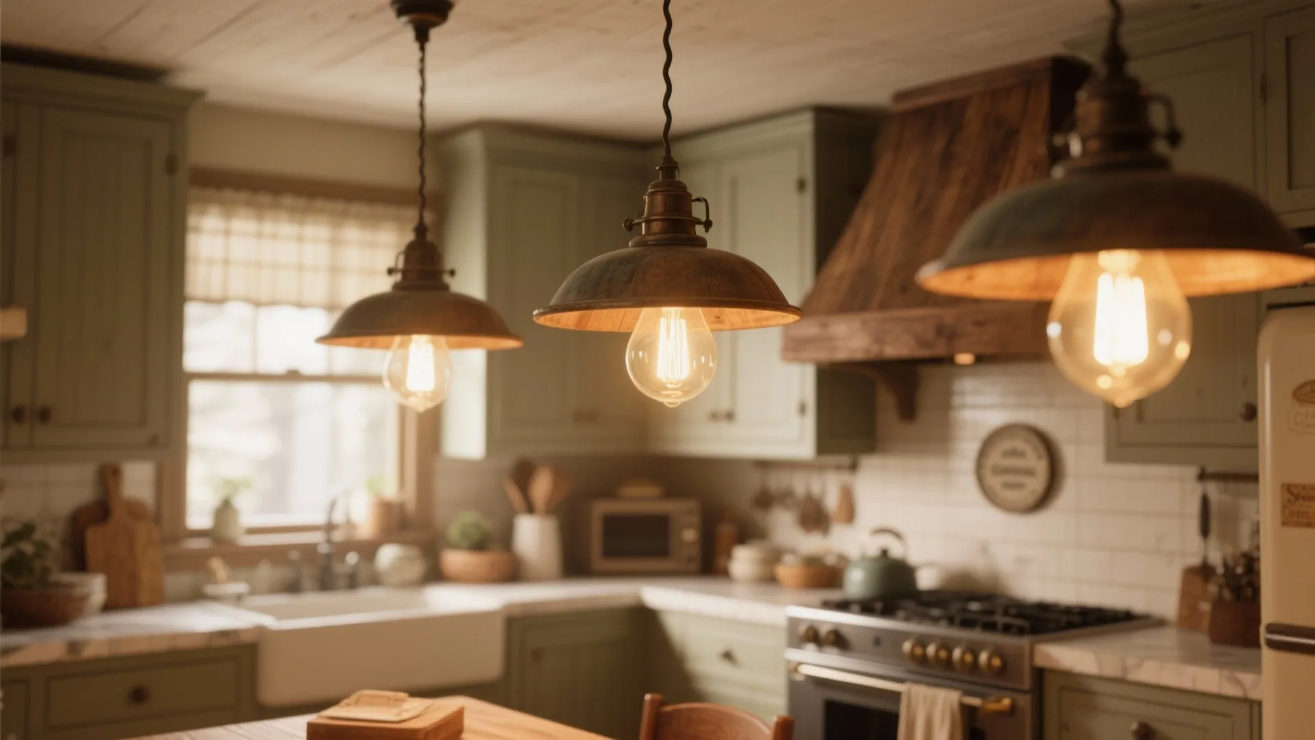 7. Vintage Schoolhouse Shades