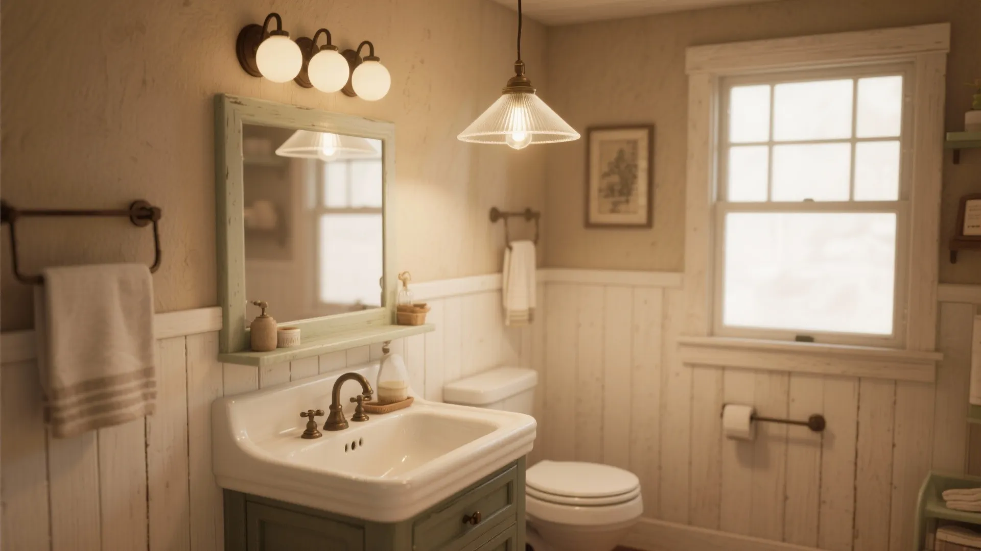 9. Vintage Schoolhouse Shades