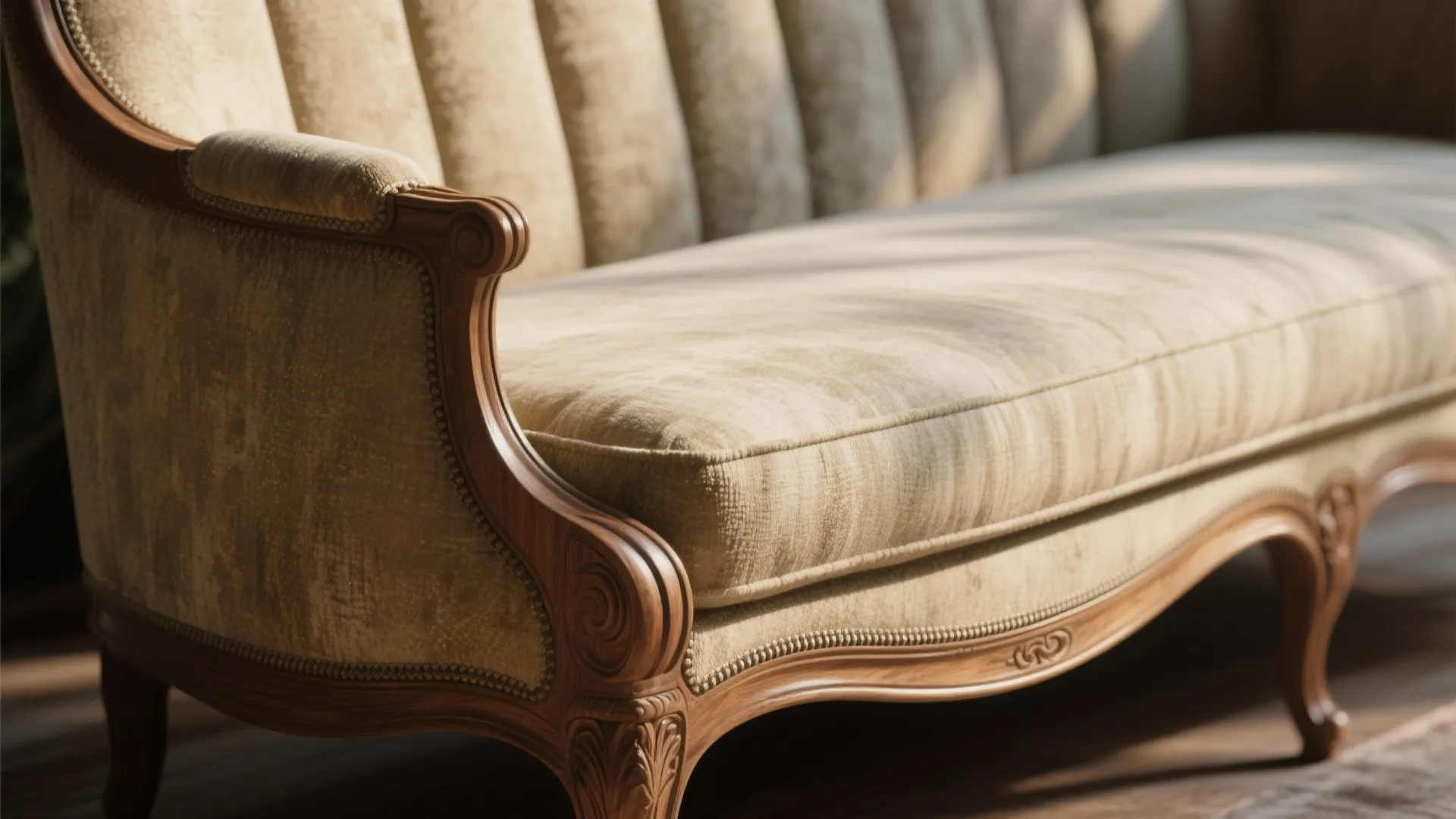 4. Sculptural vintage settee as accent