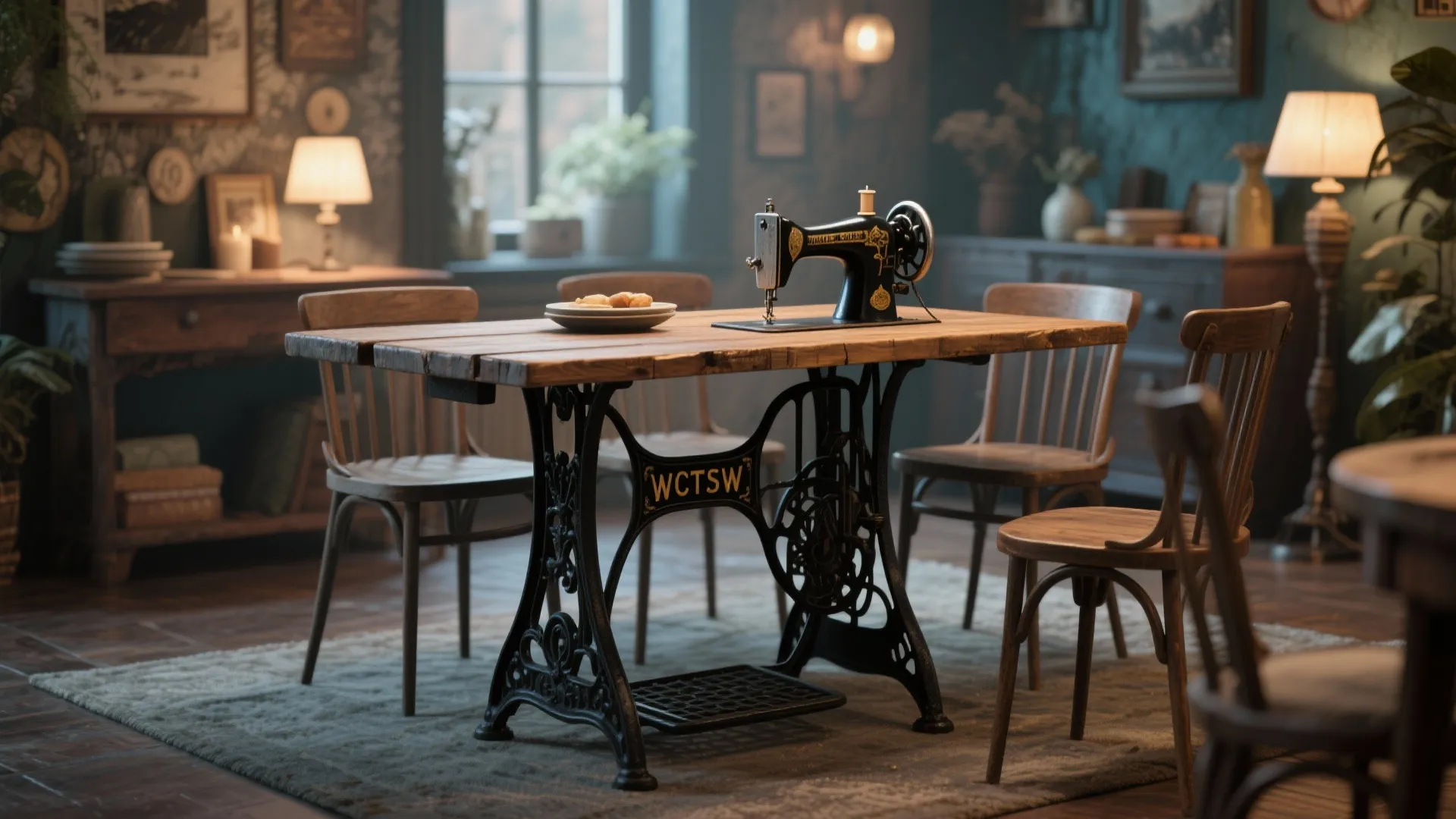 10. Vintage Sewing Machine Stand