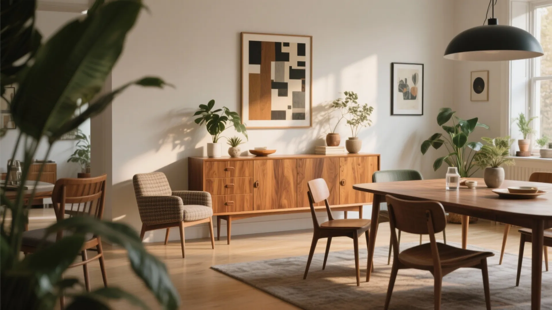 2. Vintage Sideboard as a Statement Piece