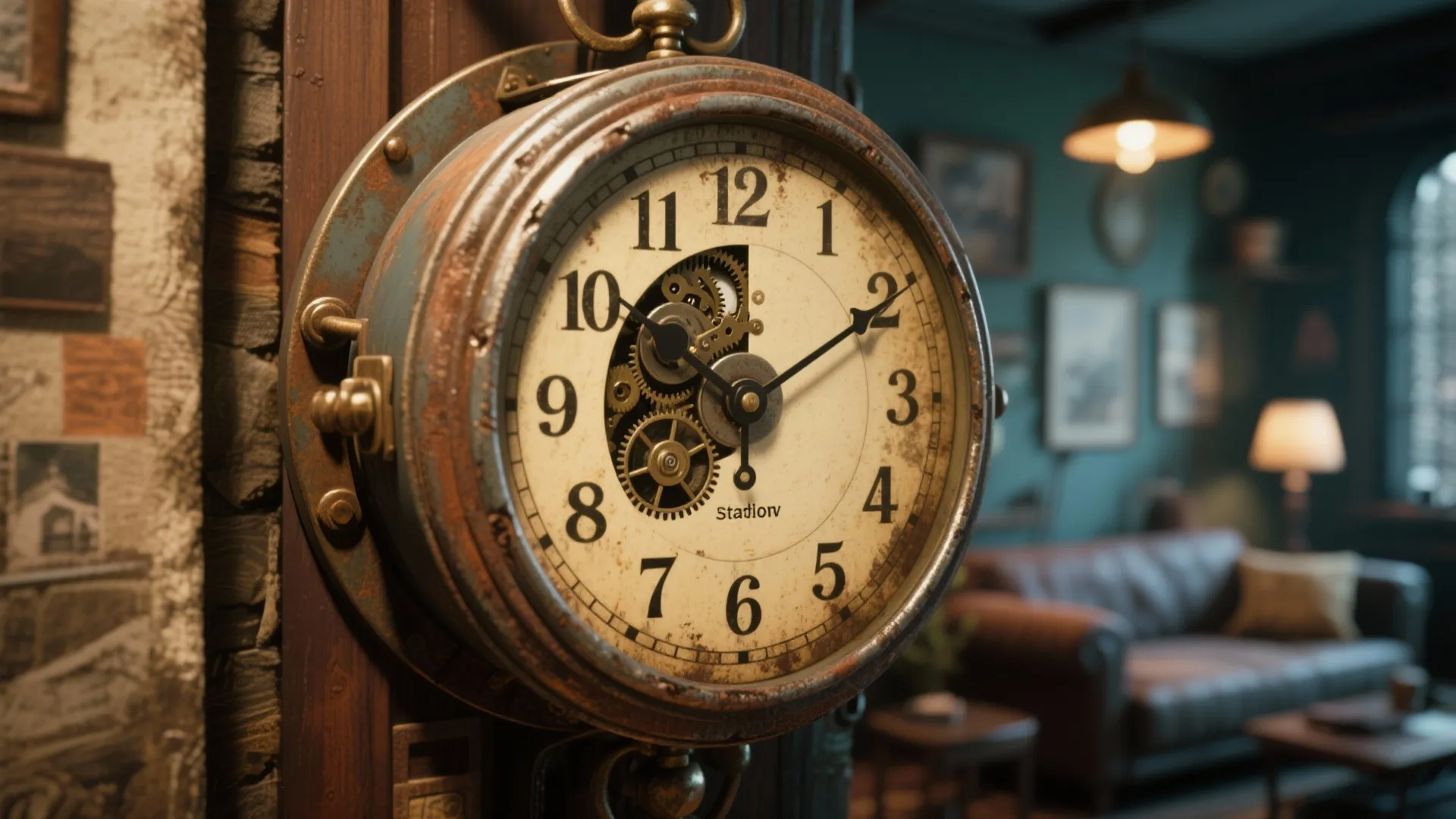 5. Statement Vintage Clock — Timeless Conversation Starter