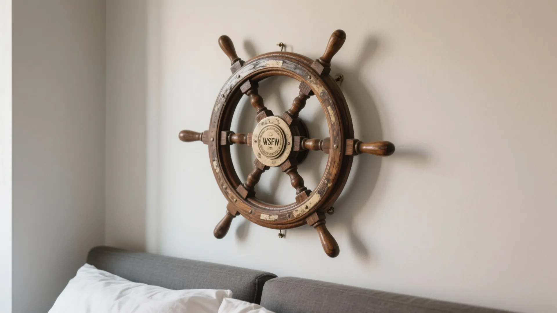 1. Vintage Steering Wheel Wall Art