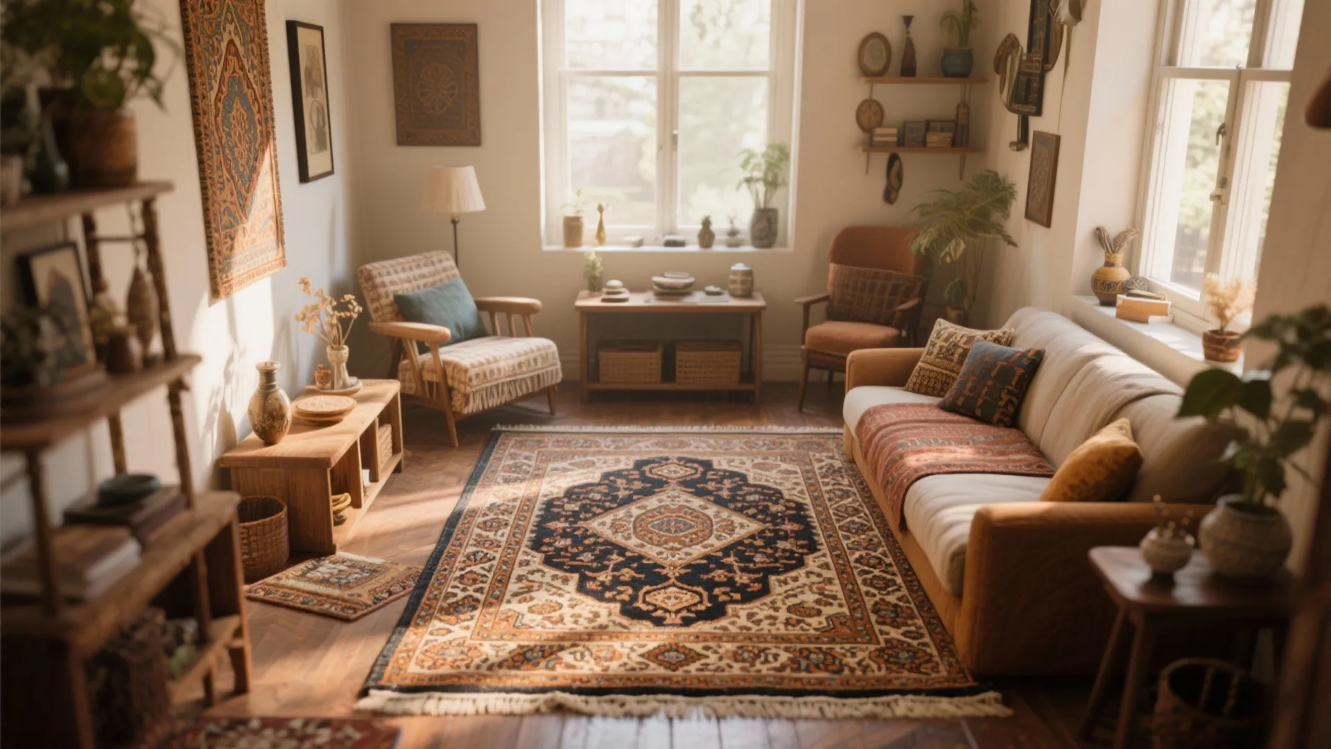 4. Vintage-Style Rugs