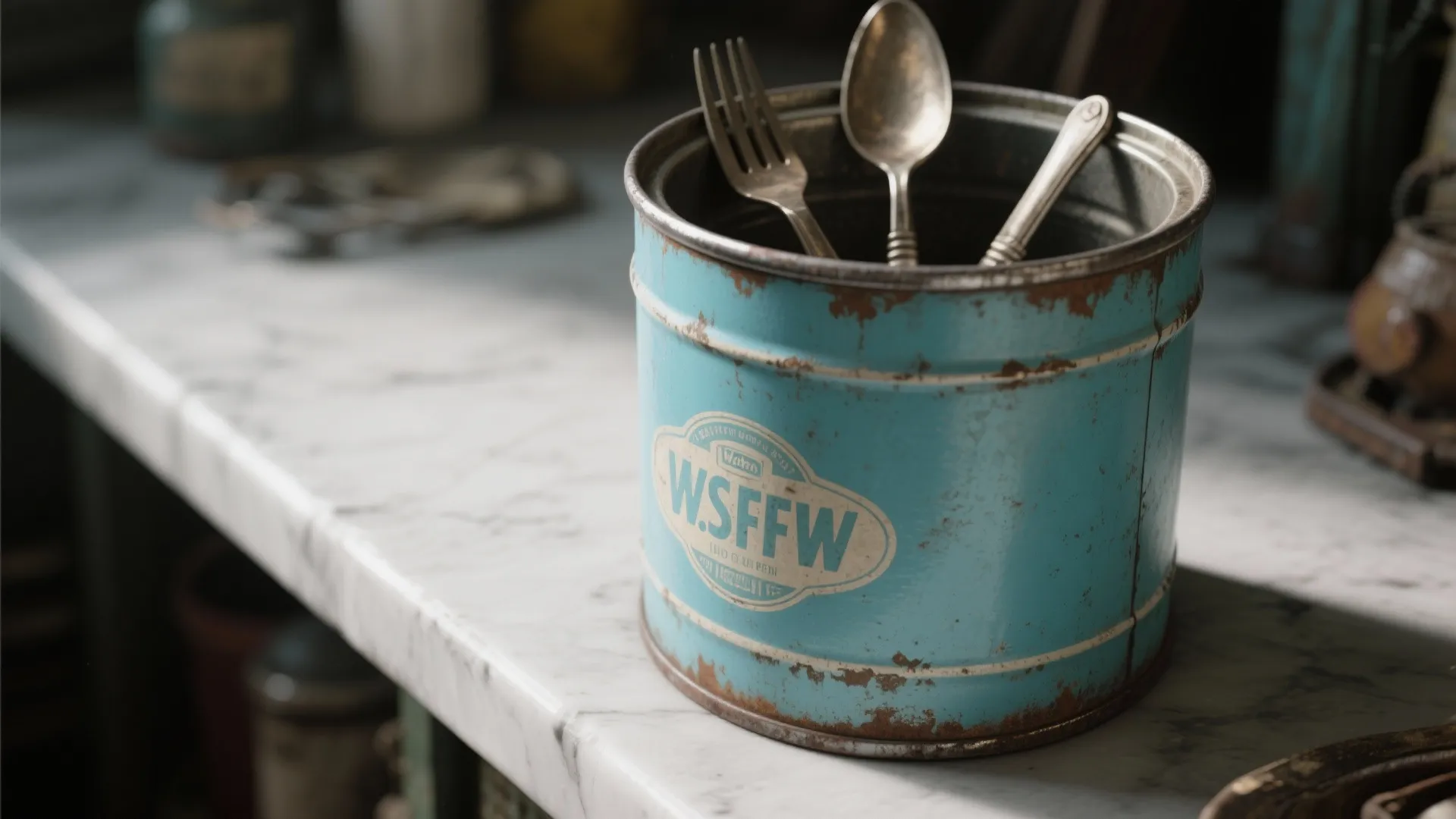 4. Vintage Tin Canister