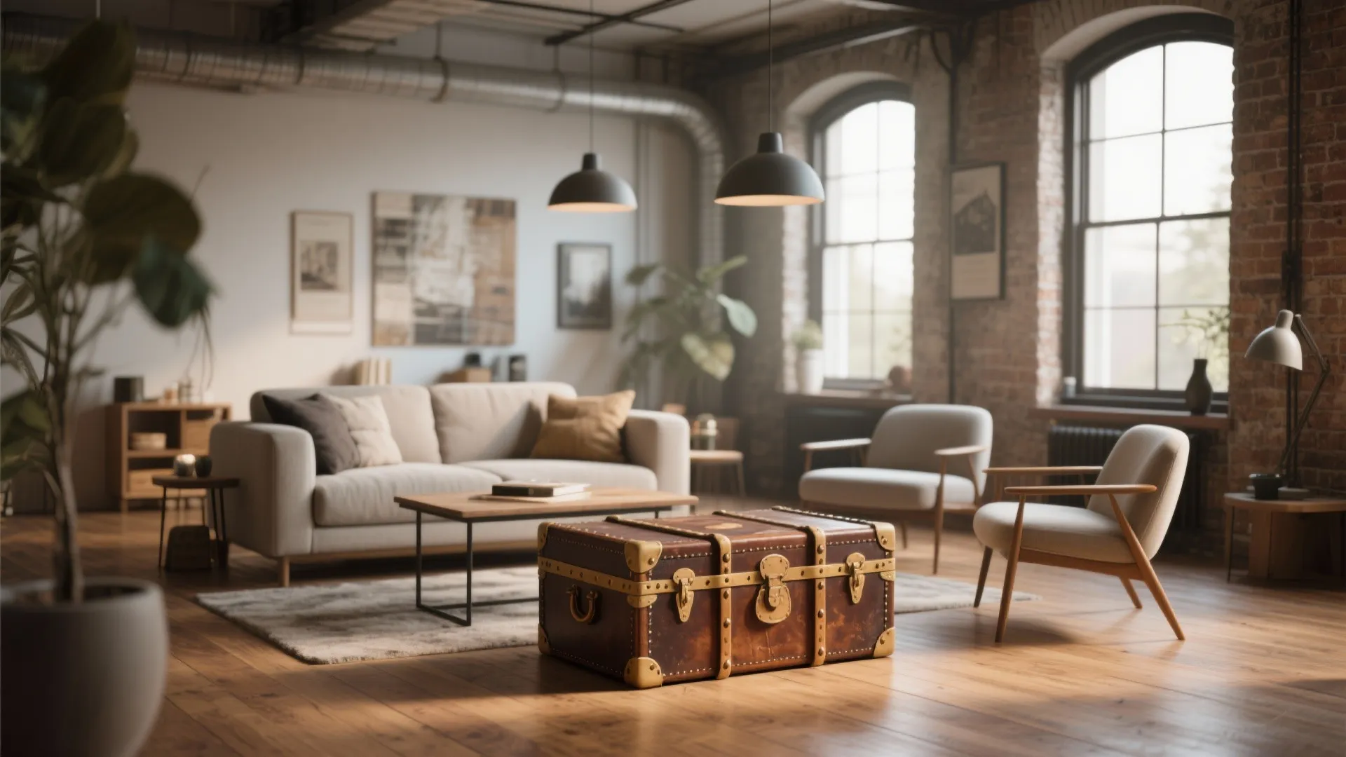 3. Vintage Trunk Table