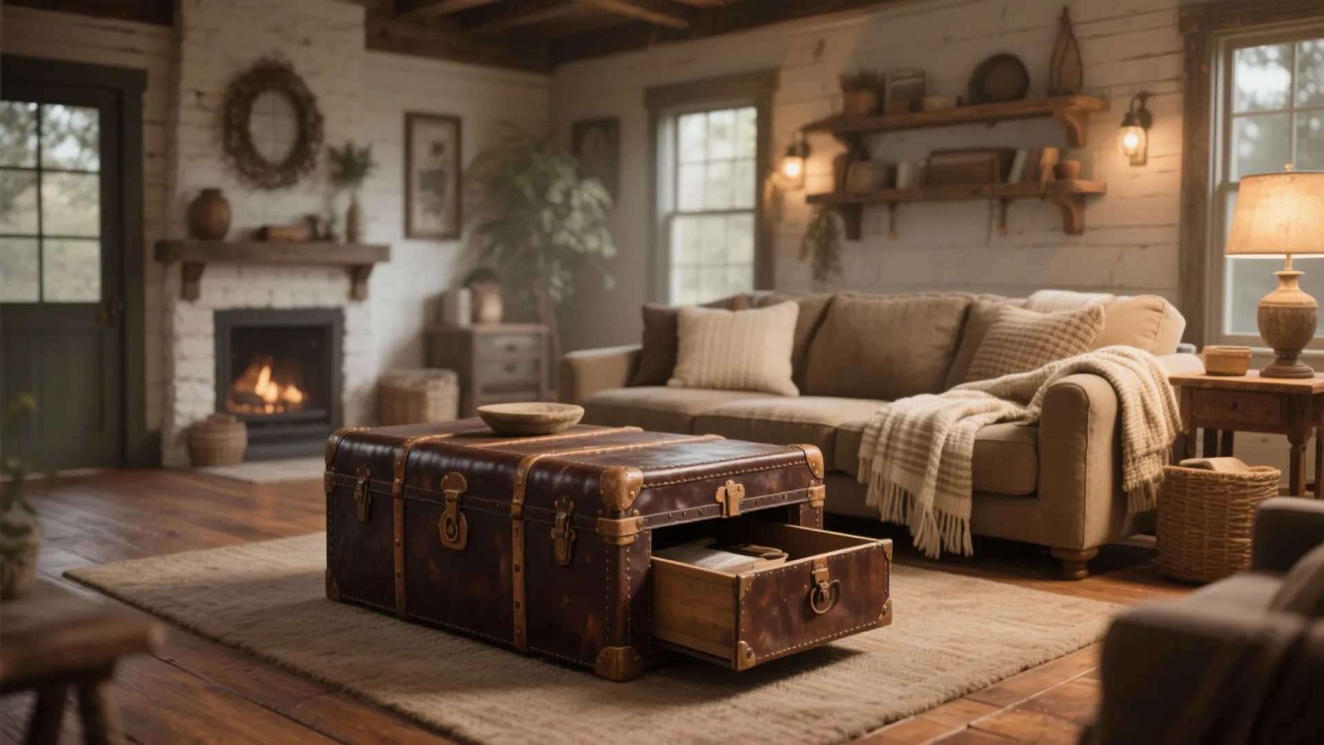 4. Vintage Trunk as Storage