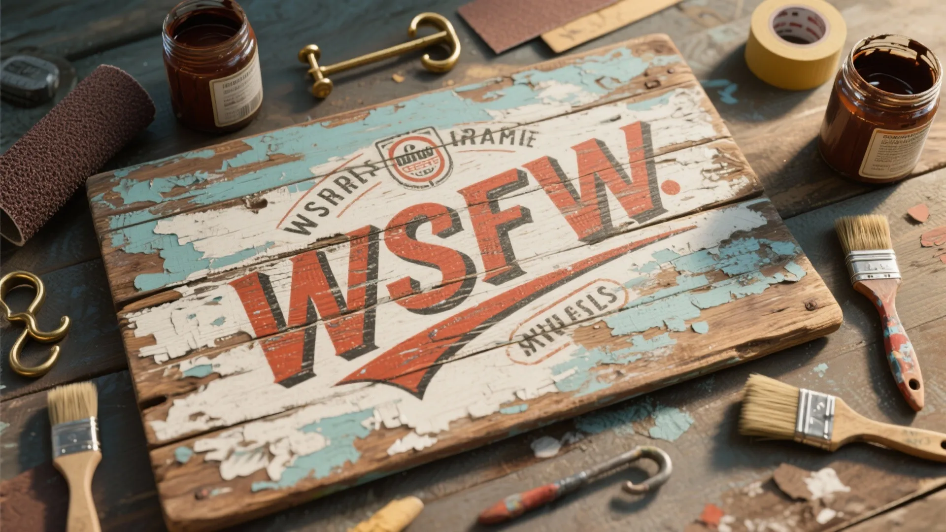 1. Vintage Typography Signs