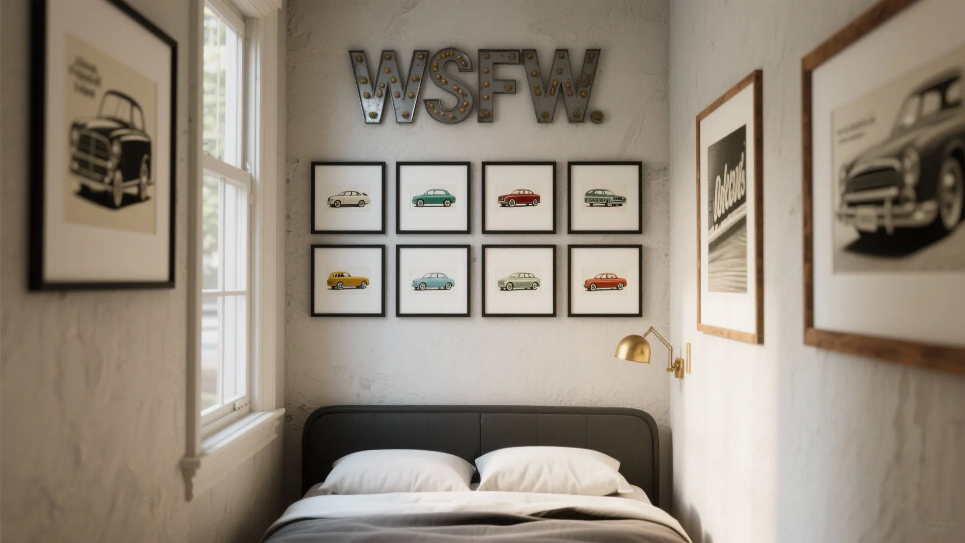 2. Vintage Car Wall Art Gallery
