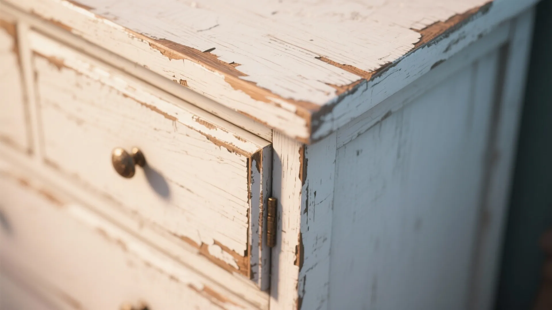 3. Vintage White Wash Dresser