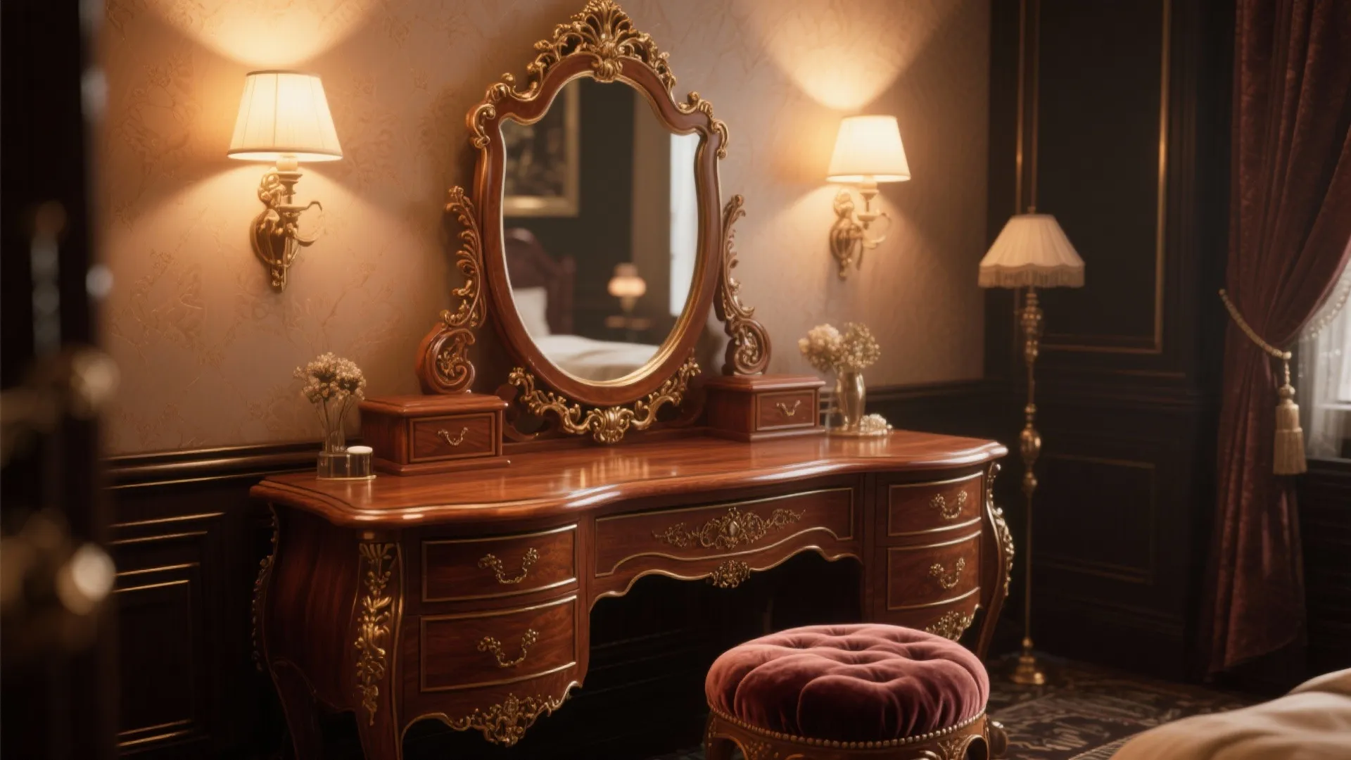Vintage Glam Dressing Table