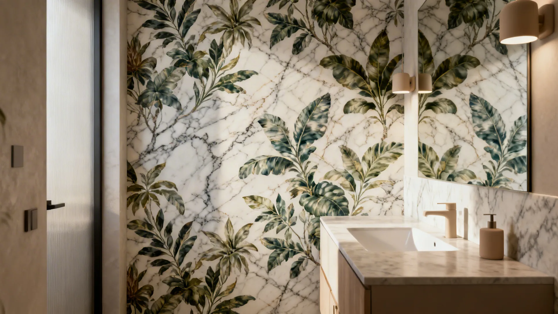 4. Moisture-Resistant Wallpaper or Vinyl Panels