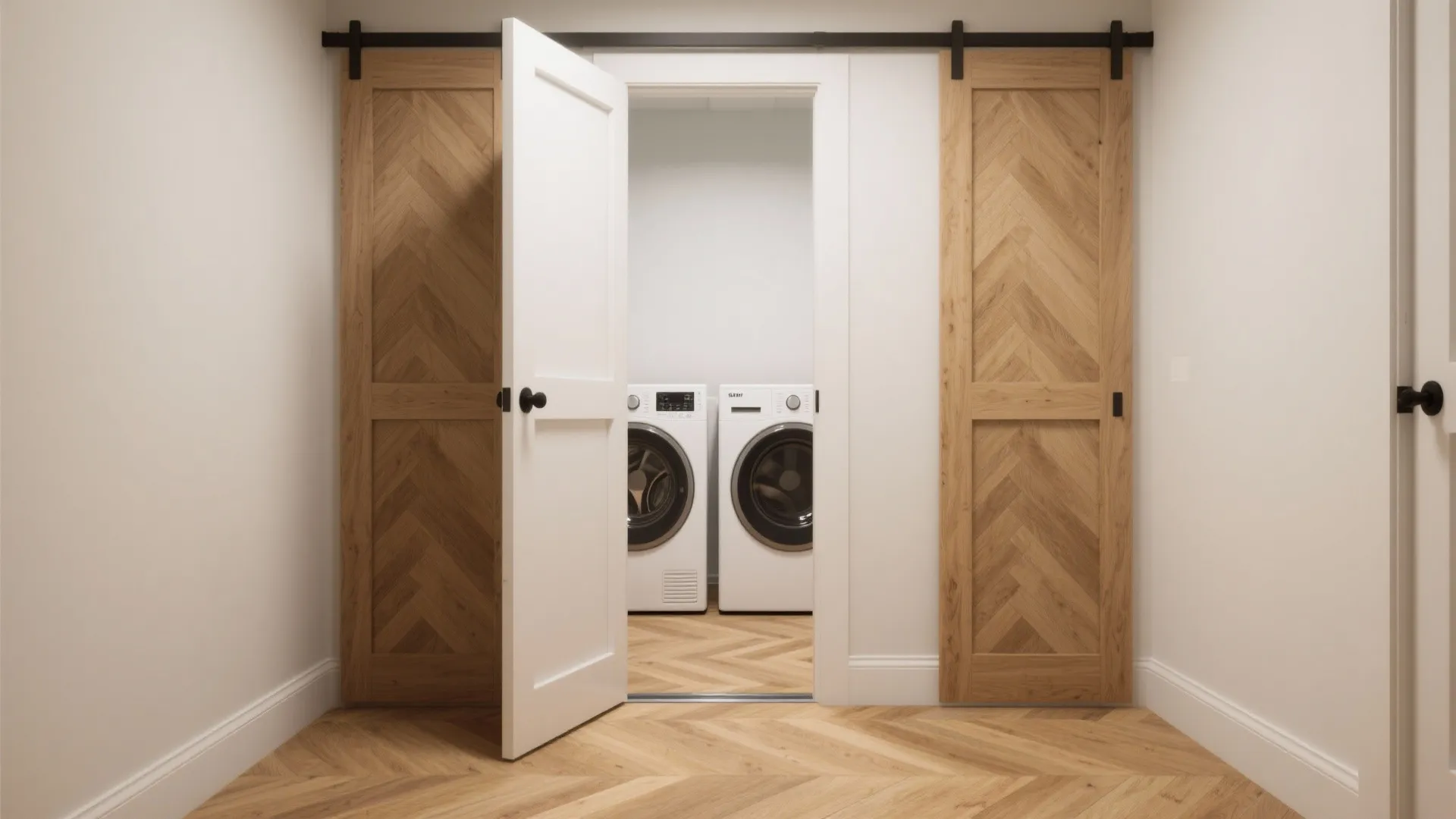 Waterproof vinyl plank in a herringbone