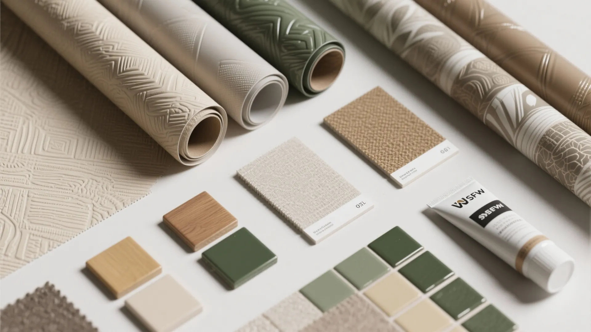 1. Choose vinyl or moisture-resistant wallpaper for wet zones