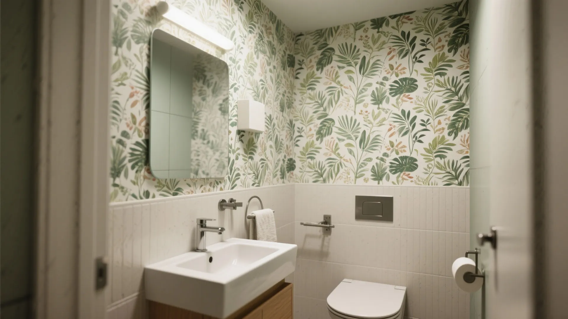 5. Wallpaper with washable vinyl or peel-and-stick options