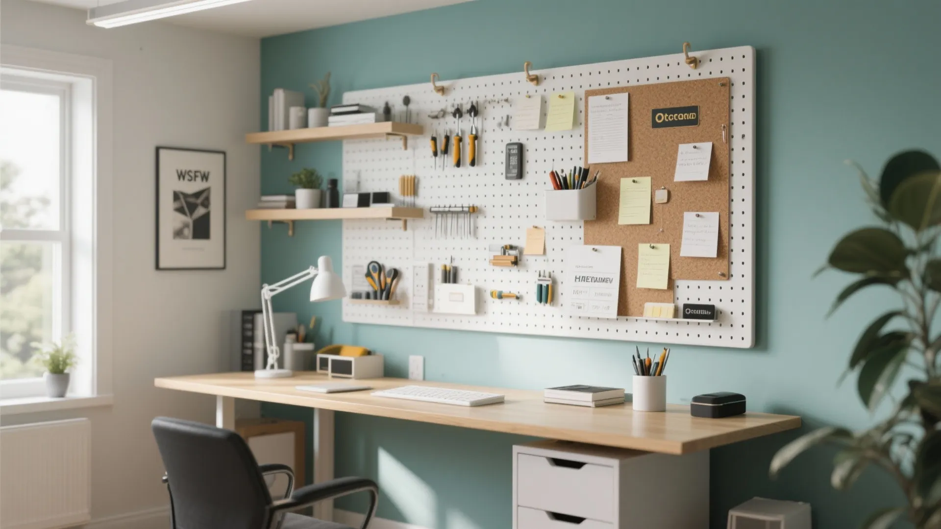 10. Add a Vision Board or Wall Organizer