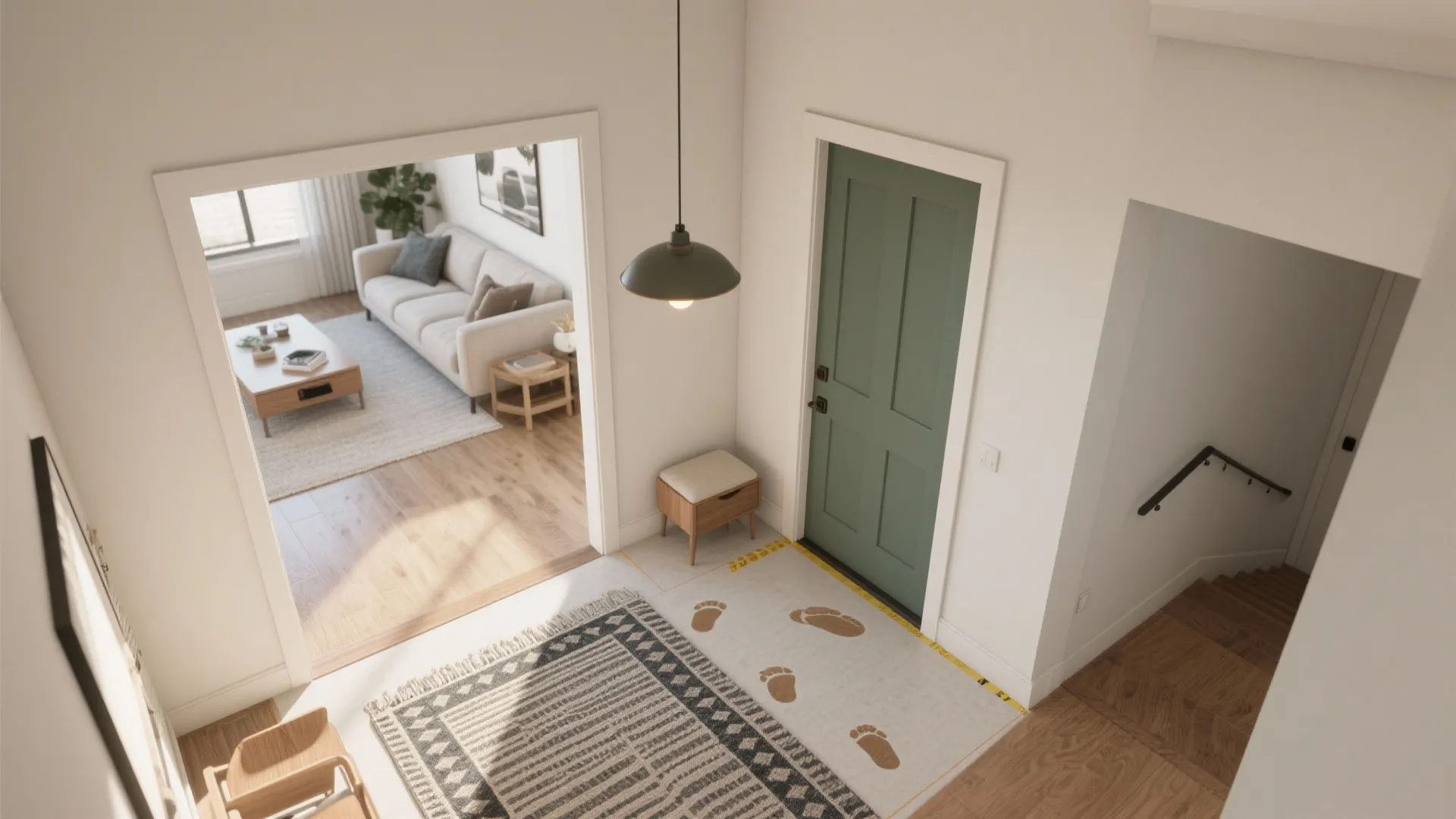 3. Use visual cues to separate spaces