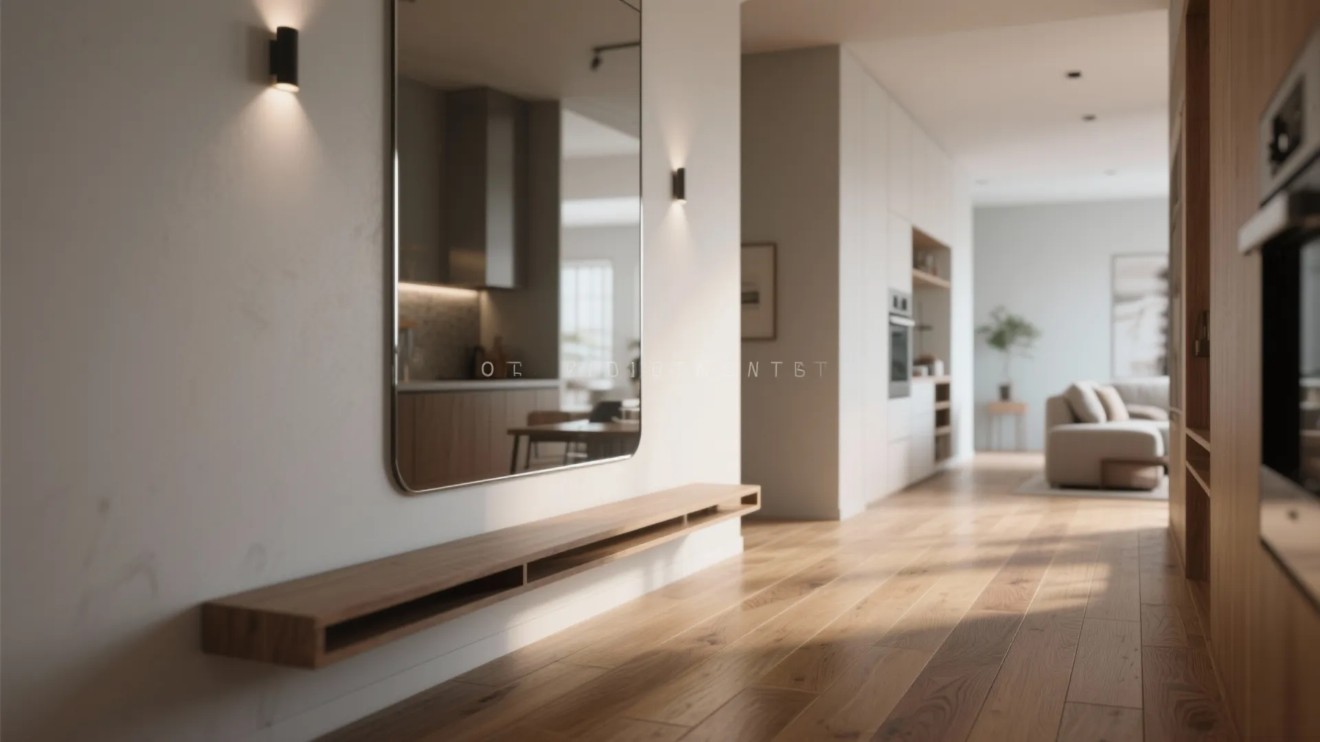 5. Visual depth: mirrors, low furniture, and consistent floors