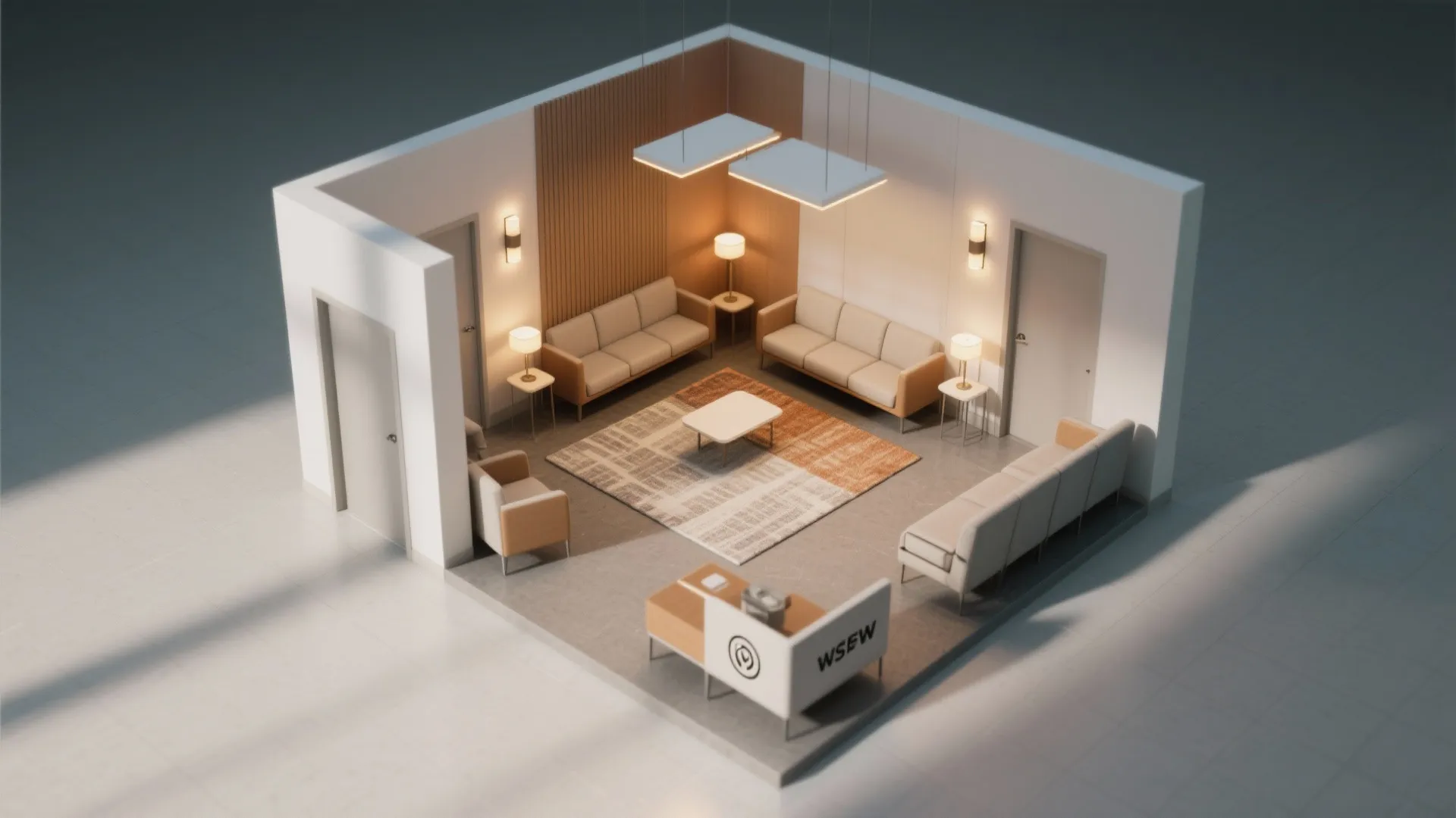 3. Visual zoning with rugs and lighting