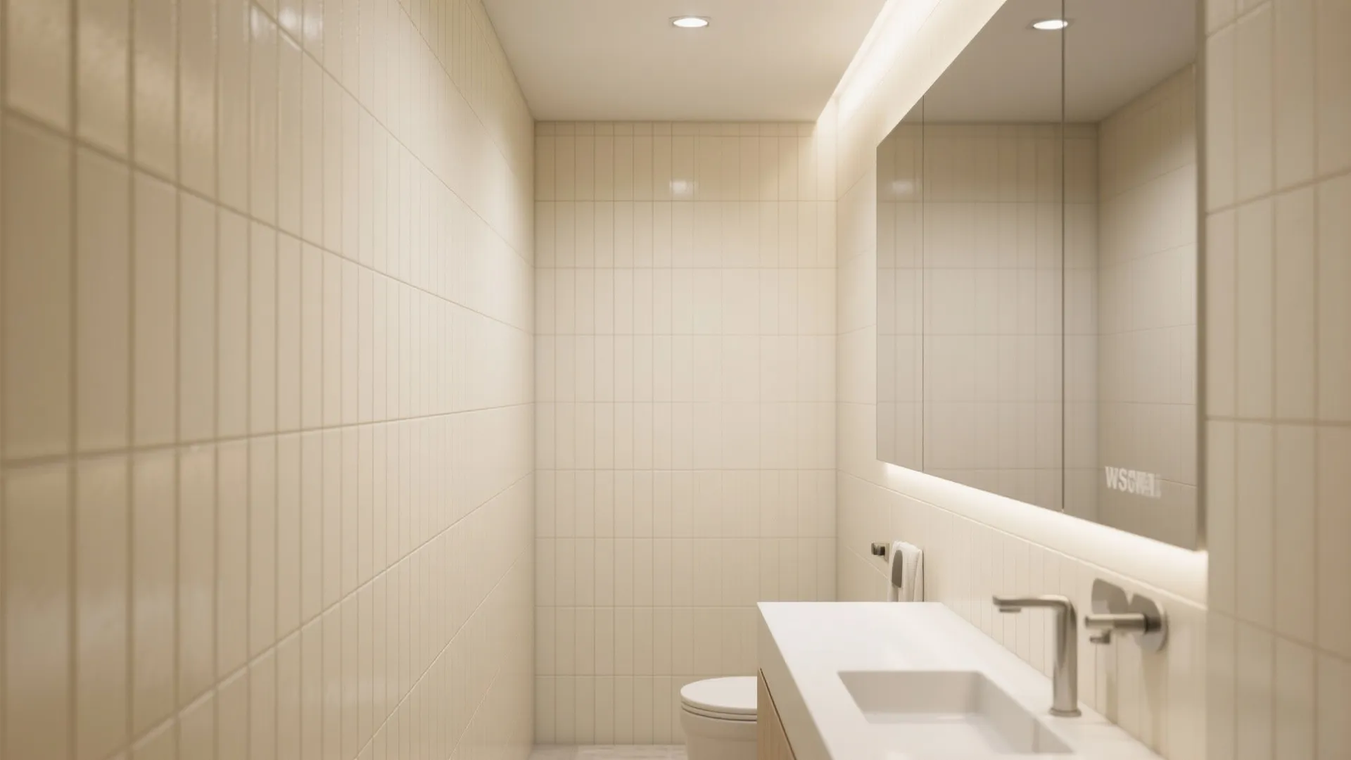 Vertical Stack Bond in Warm Neutrals